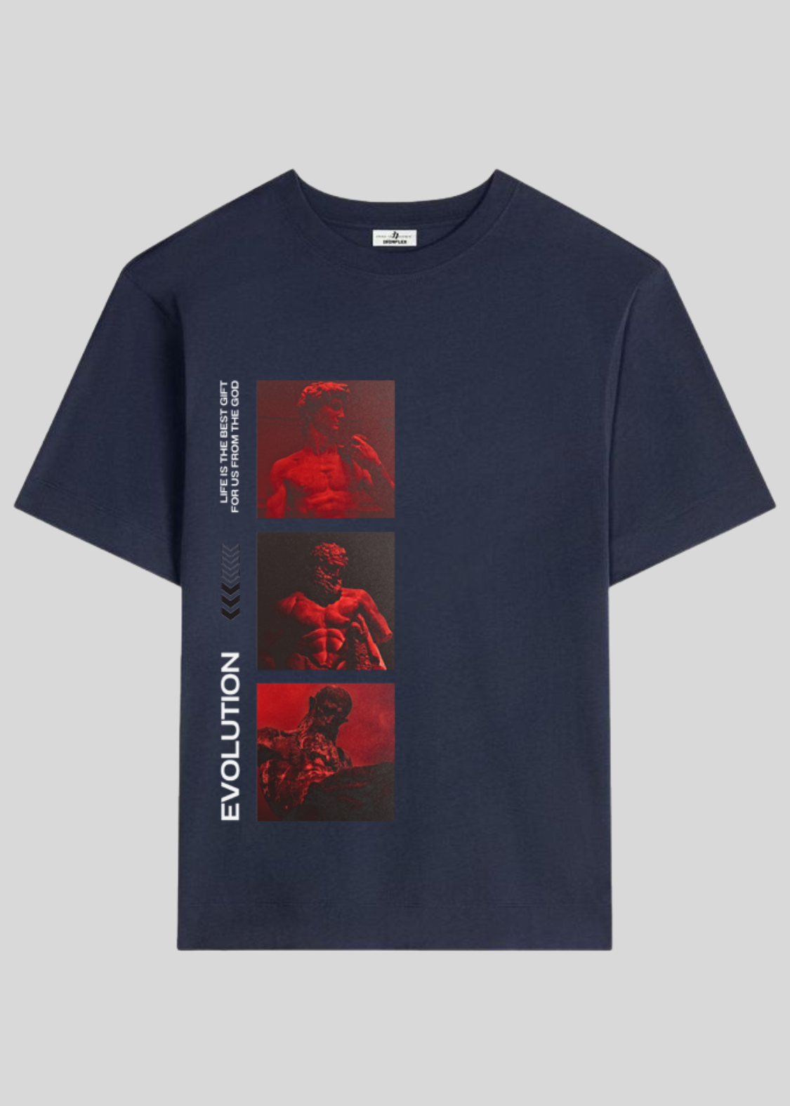 Evolution Oversized T Shirt (Navy)
