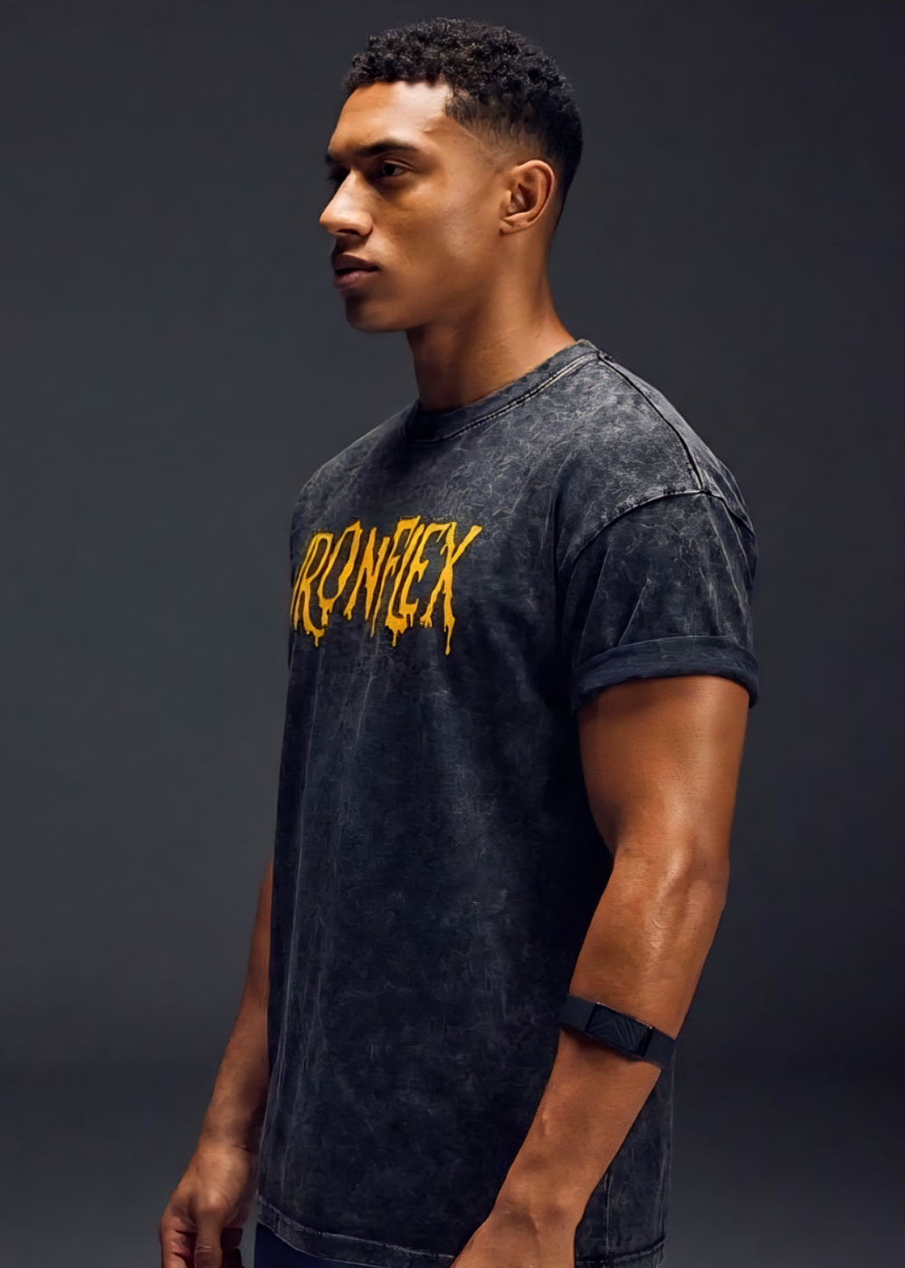 Acid Wash Black Oversized T-Shirt