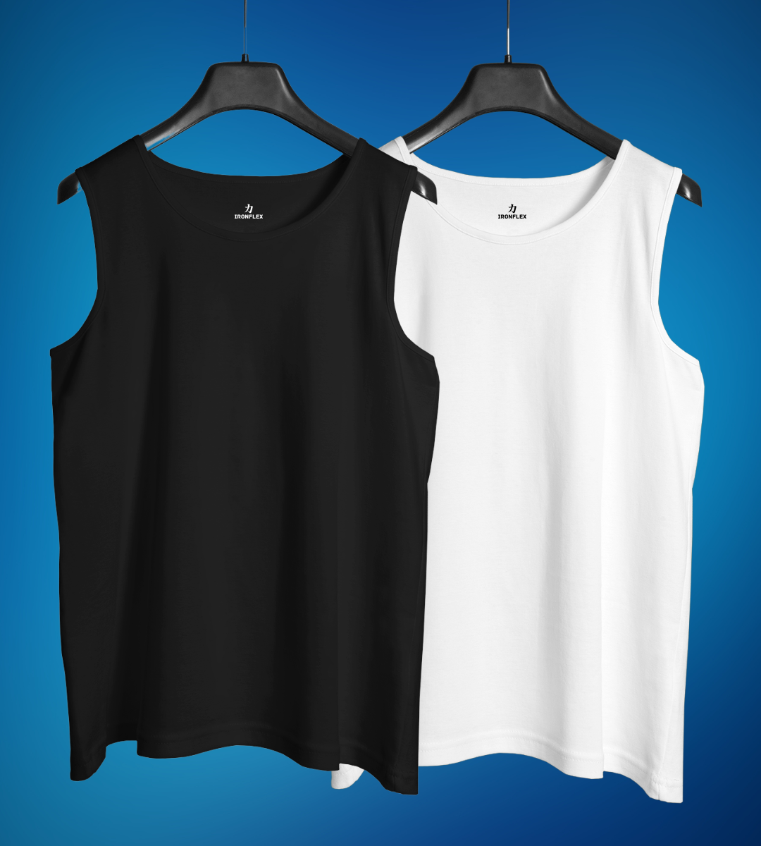 Black & White Plain Tank Top Combo