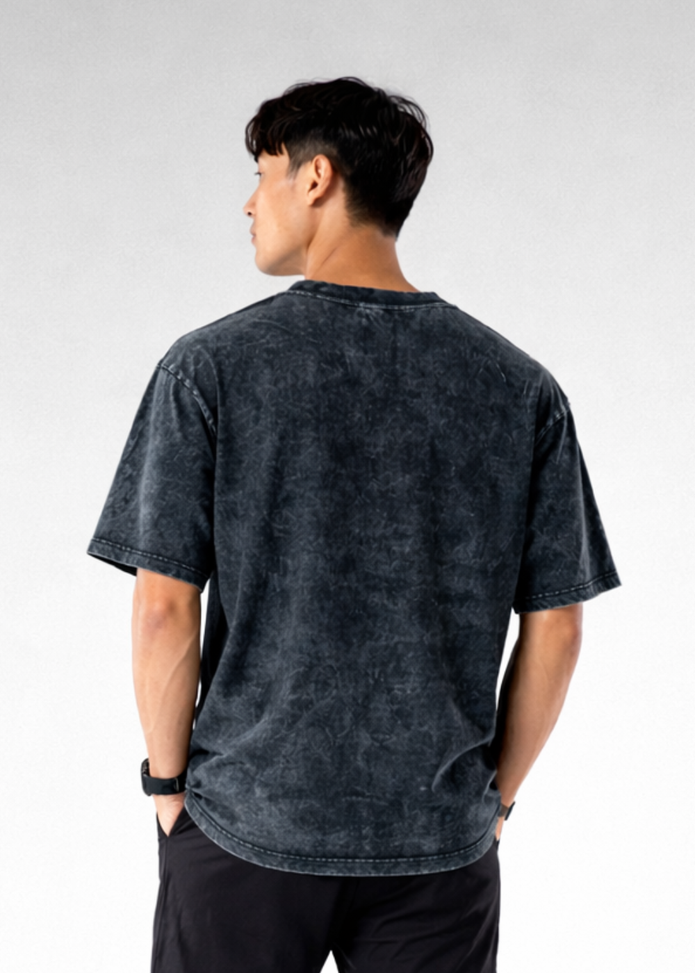 Acid Wash Navy Oversized T-Shirt