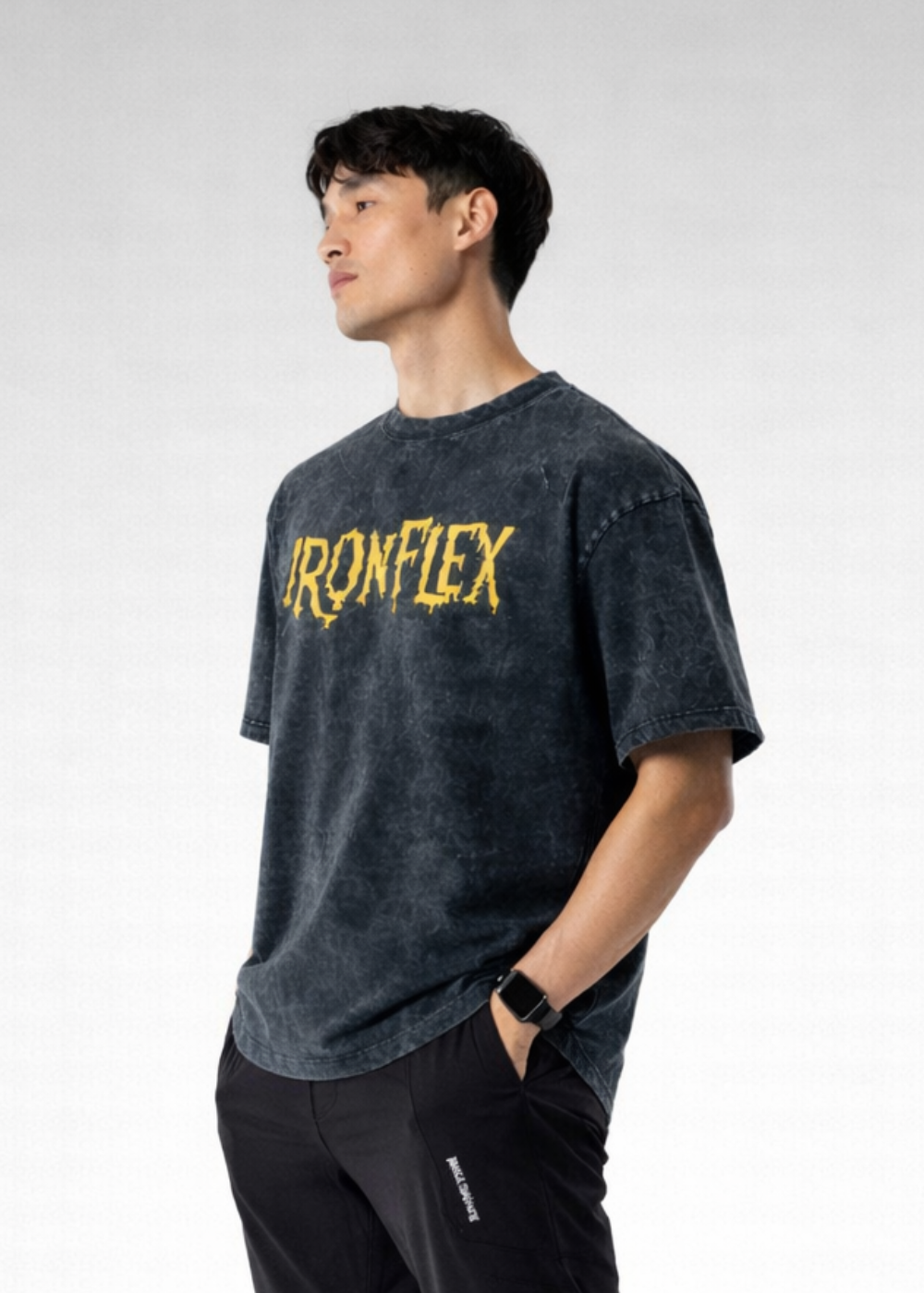 Acid Wash Navy Oversized T-Shirt