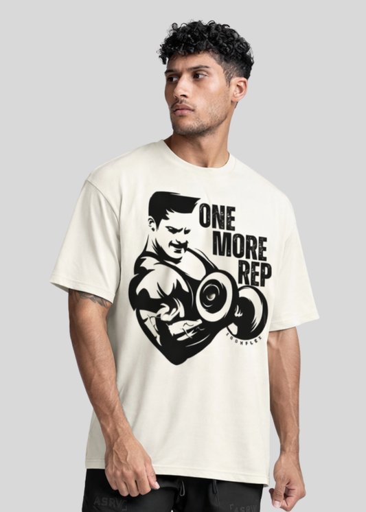 One More Rep Oversized T Shirt (Off White)