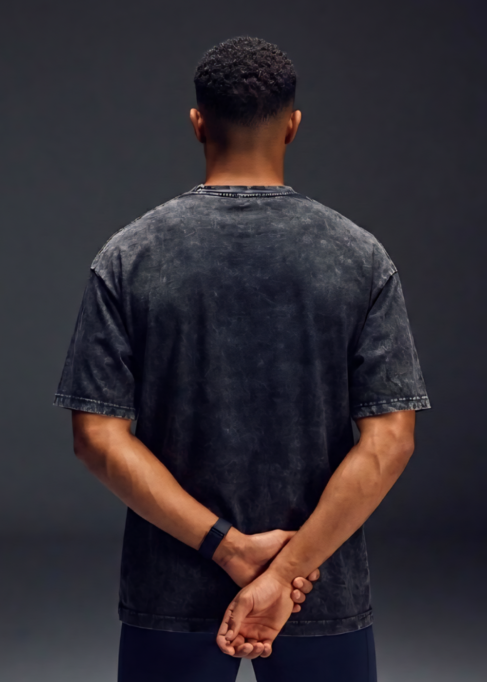 Acid Wash Black Oversized T-Shirt