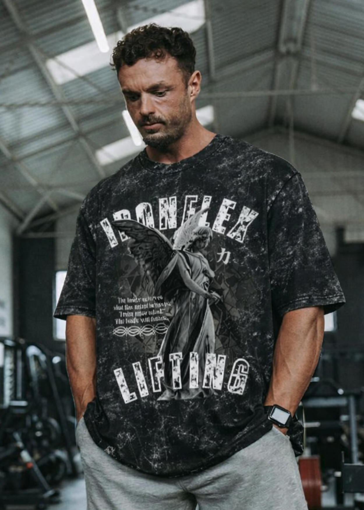 Ironflex Lifting Acid Washed Oversized T Shirt