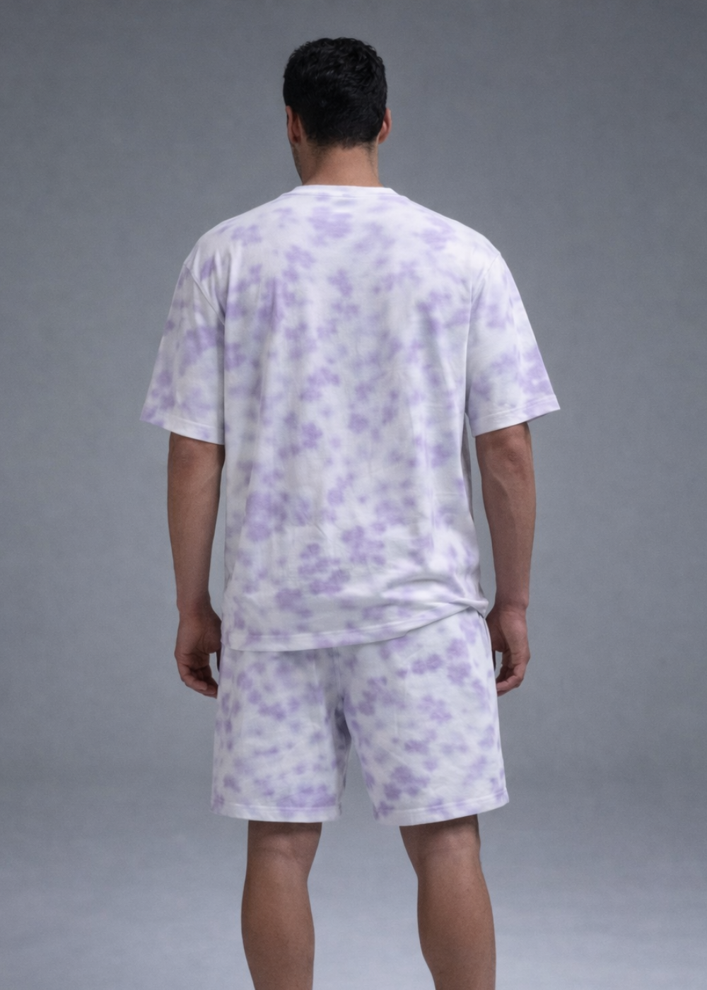 Tie-Dye Oversized Lavender T-Shirt and Shorts (Set)