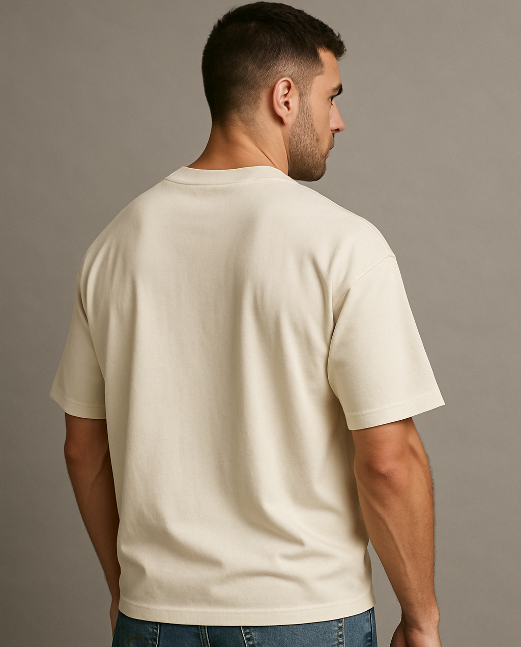 Ironflex Solid Off White Oversize T-Shirt (Unisex)