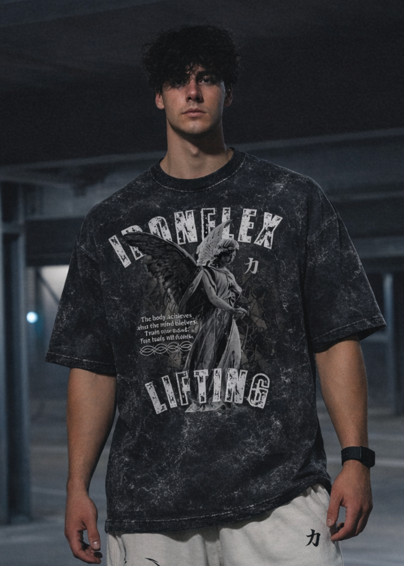 Ironflex Lifting Acid Washed Oversized T Shirt
