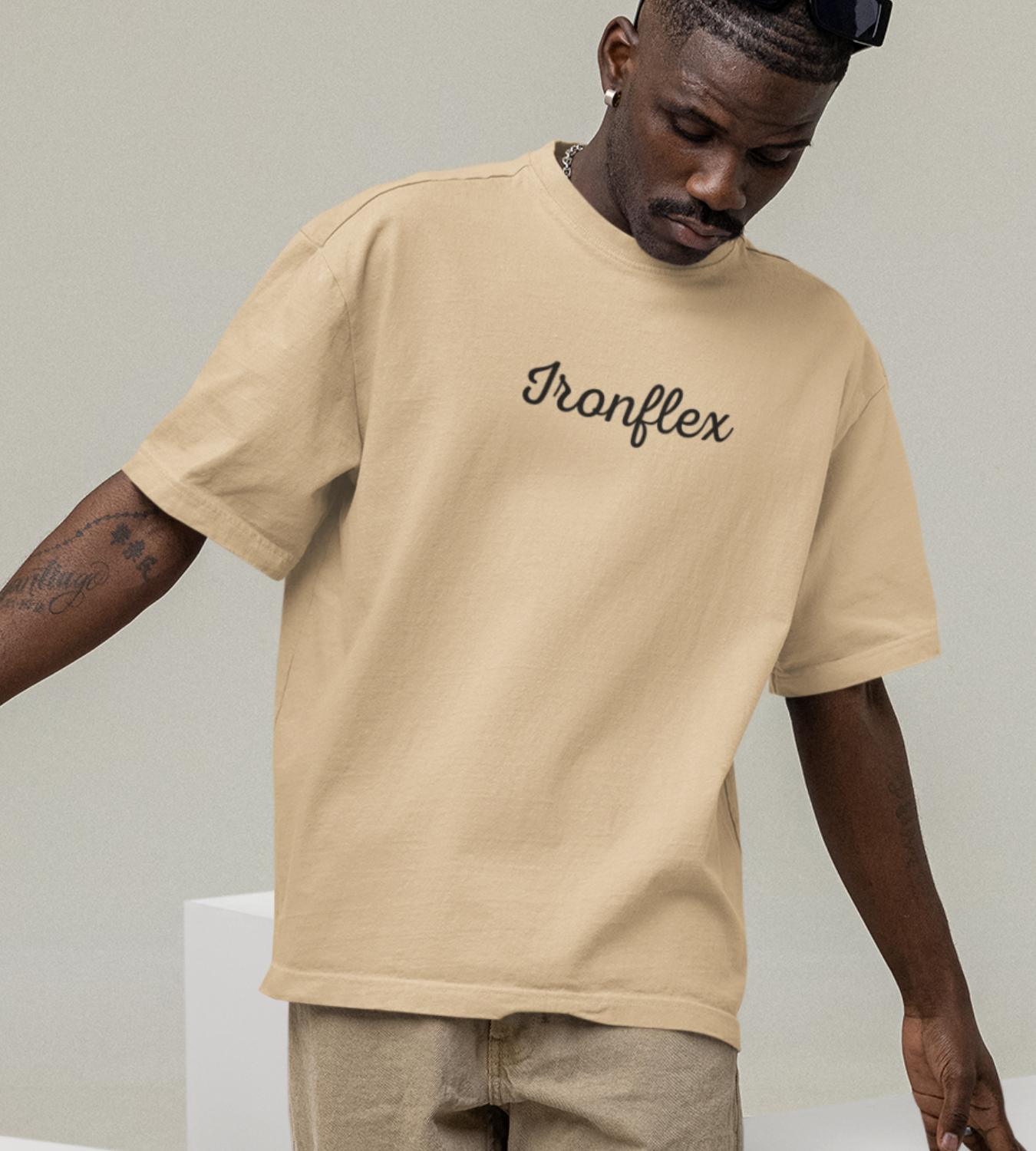 Ironflex Unisex Oversize T-Shirt (Beige)