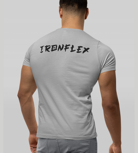 Ironflex Back Printed T-Shirt (Steel Grey)